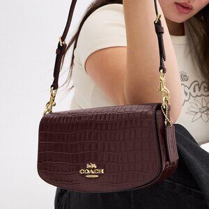Andrea Shoulder Bag - Merlot/Gold